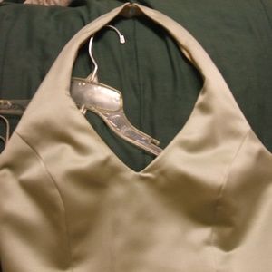 Johnny & Dave mint green halter gown new w/tags 10